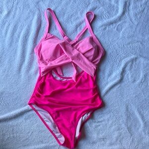 Pink women’s One Piece Swimsuit